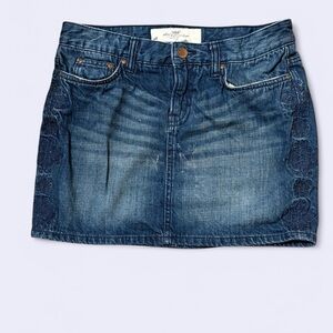 H&M Blue Mini Skirt Casual Denim